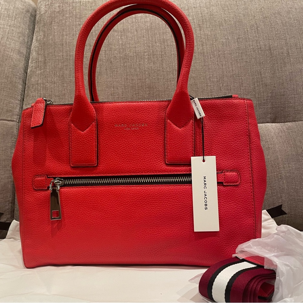 NWT Marc Jacobs Gotham East-West Leather Tote Bag- Geranium - $575